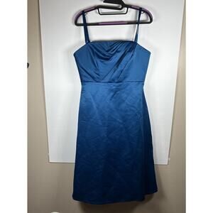 SB Boutique Bridesmaids Size 10 Blue Satin Cocktail Dress NWT Sample Unique